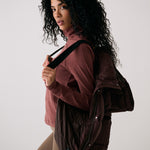 Lolë London Cropped Puffer in Java dark brown — the London Cropped Puffer combines bold style with everyday function