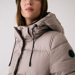 Lolë London Cropped Puffer in Pebble taupe — the London Cropped Puffer combines bold style with everyday function