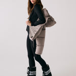 Lolë London Cropped Puffer in Pebble taupe — the London Cropped Puffer combines bold style with everyday function