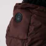 Lolë London Cropped Vest in Java dark brown — wear it over a hoodie or under a coat
