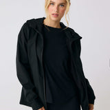 Lolë Element 2 Rain Jacket in black — the Element 2 Rain Jacket is fully seam-sealed to keep moisture out