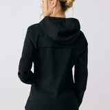 Lolë Element 2 Rain Jacket in black — the Element 2 Rain Jacket is fully seam-sealed to keep moisture out