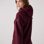 Lolë Element 2 Rain Jacket in burgundy — the Element 2 Rain Jacket is fully seam-sealed to keep moisture out