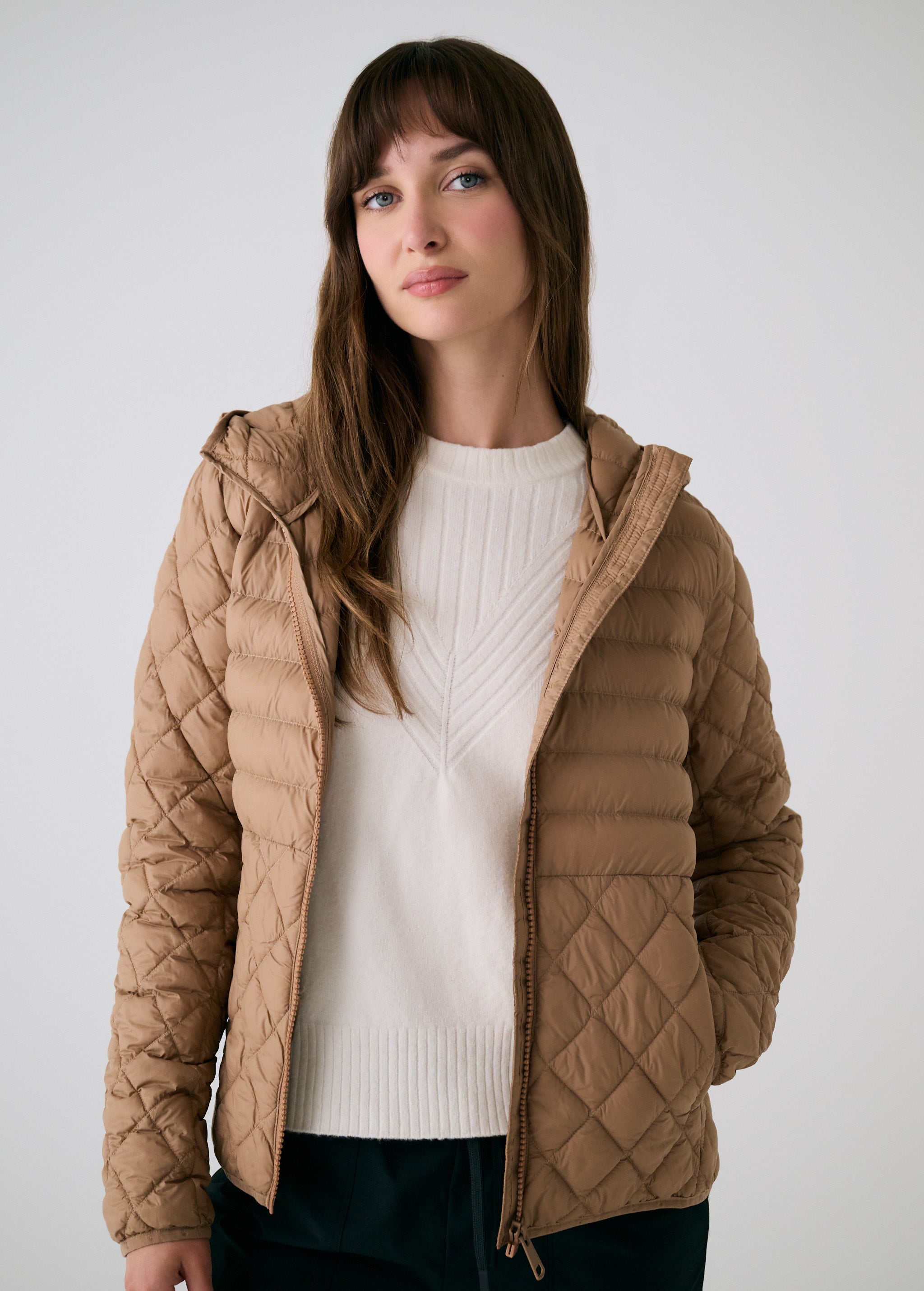 Lolë The Base Insulated Jacket in Dune khaki brown