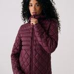 Lolë The Base Insulated Jacket in burgundy