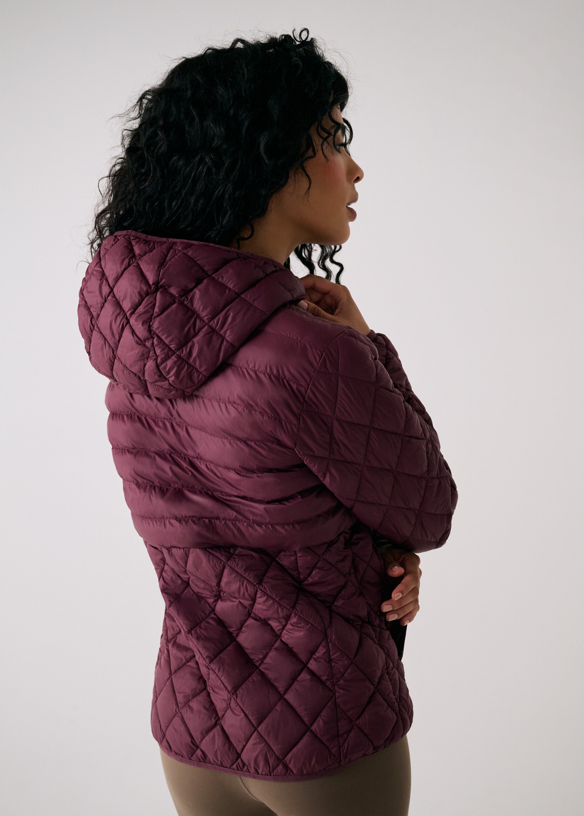 Lolë The Base Insulated Jacket in burgundy