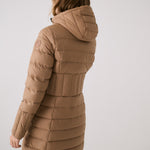 Lolë Claudia Down Jacket in Dune khaki brown