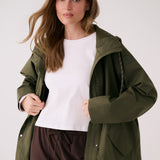 Lolë Lachine Rain Jacket in Moss olive green