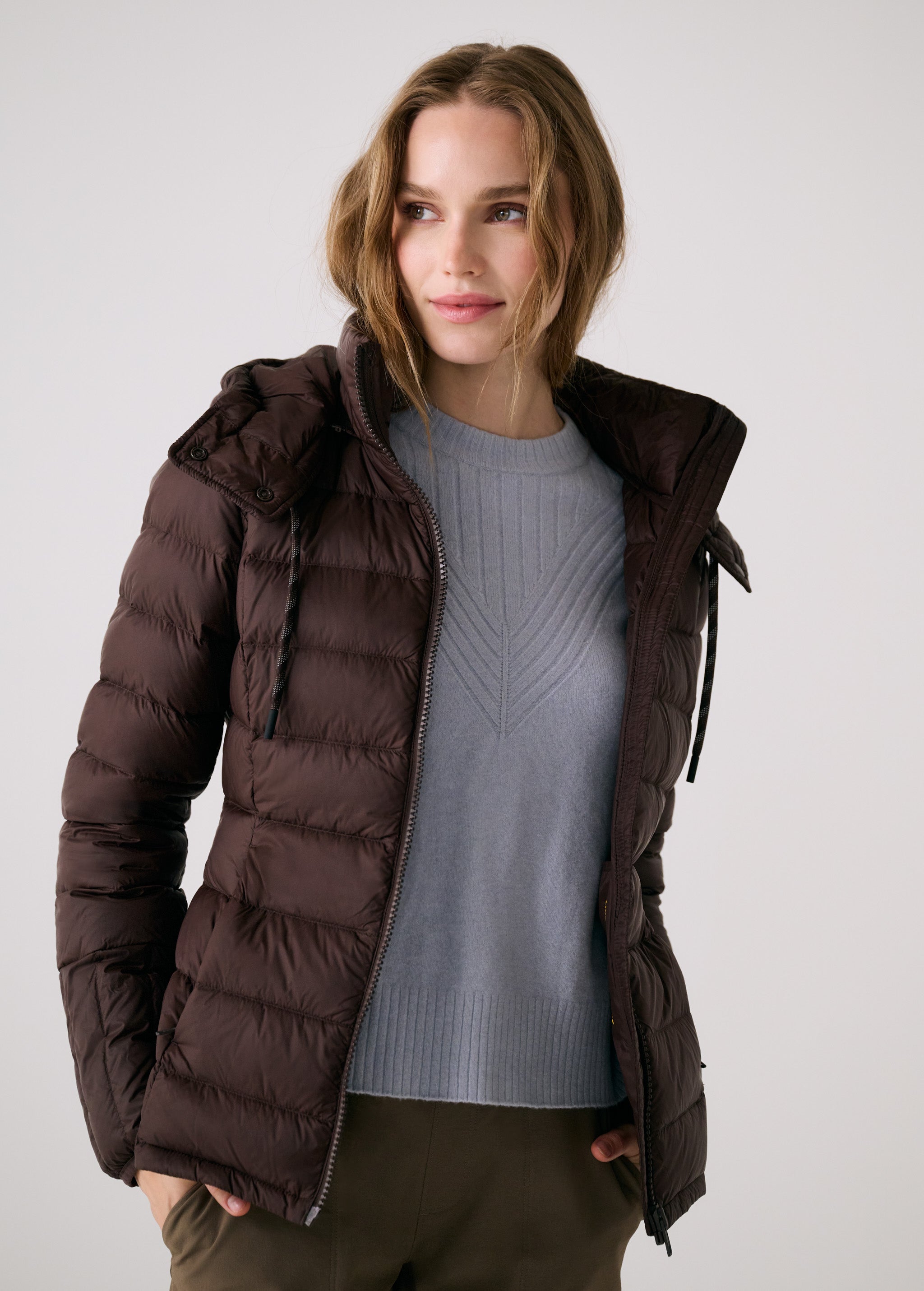 Lolë Emeline Down Jacket in Java dark brown