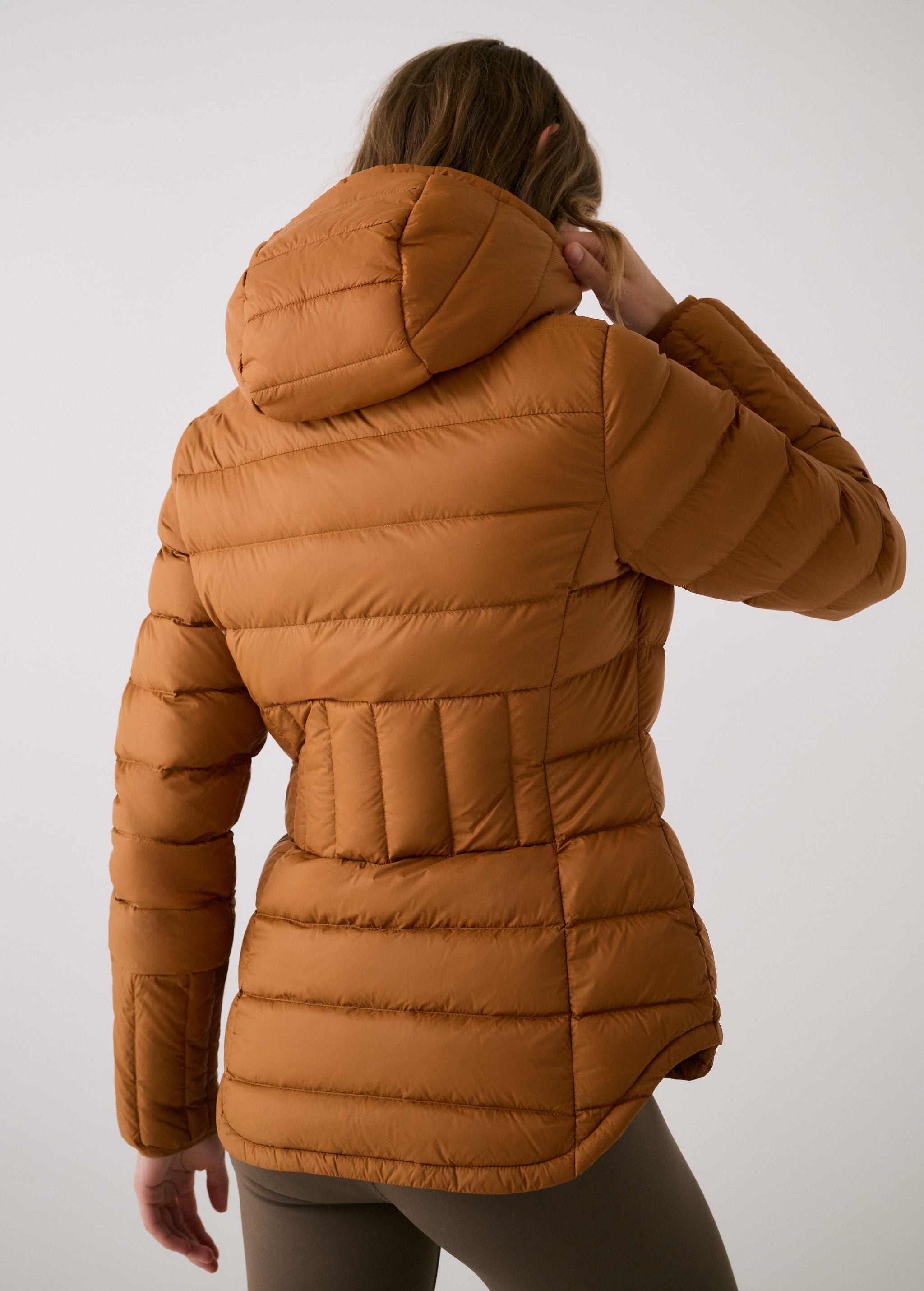 Lolë Emeline Down Jacket in Ginger camel brown