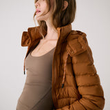 Lolë Emeline Down Jacket in Ginger camel brown