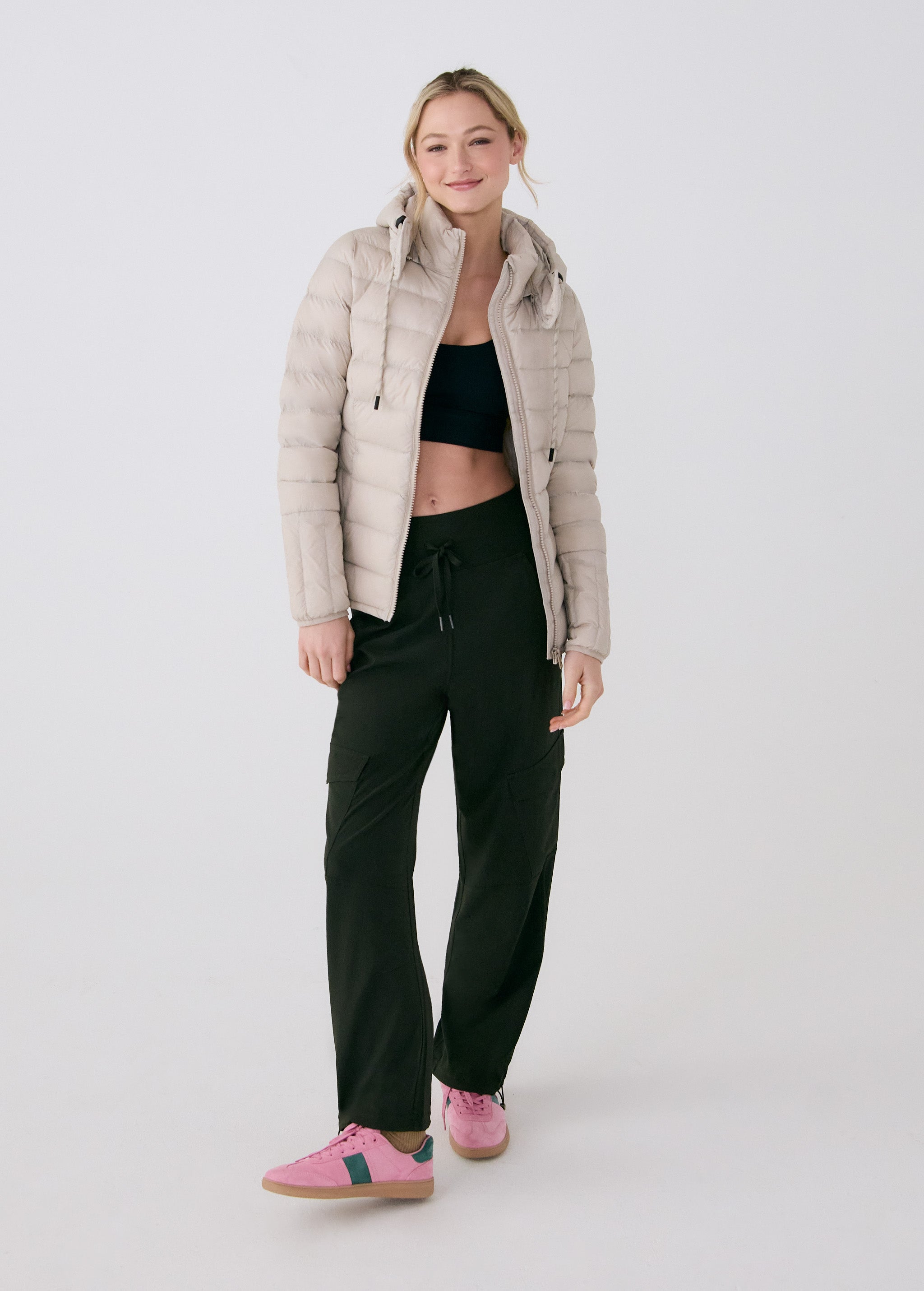 Lolë Emeline Down Jacket in Abalone pale greige