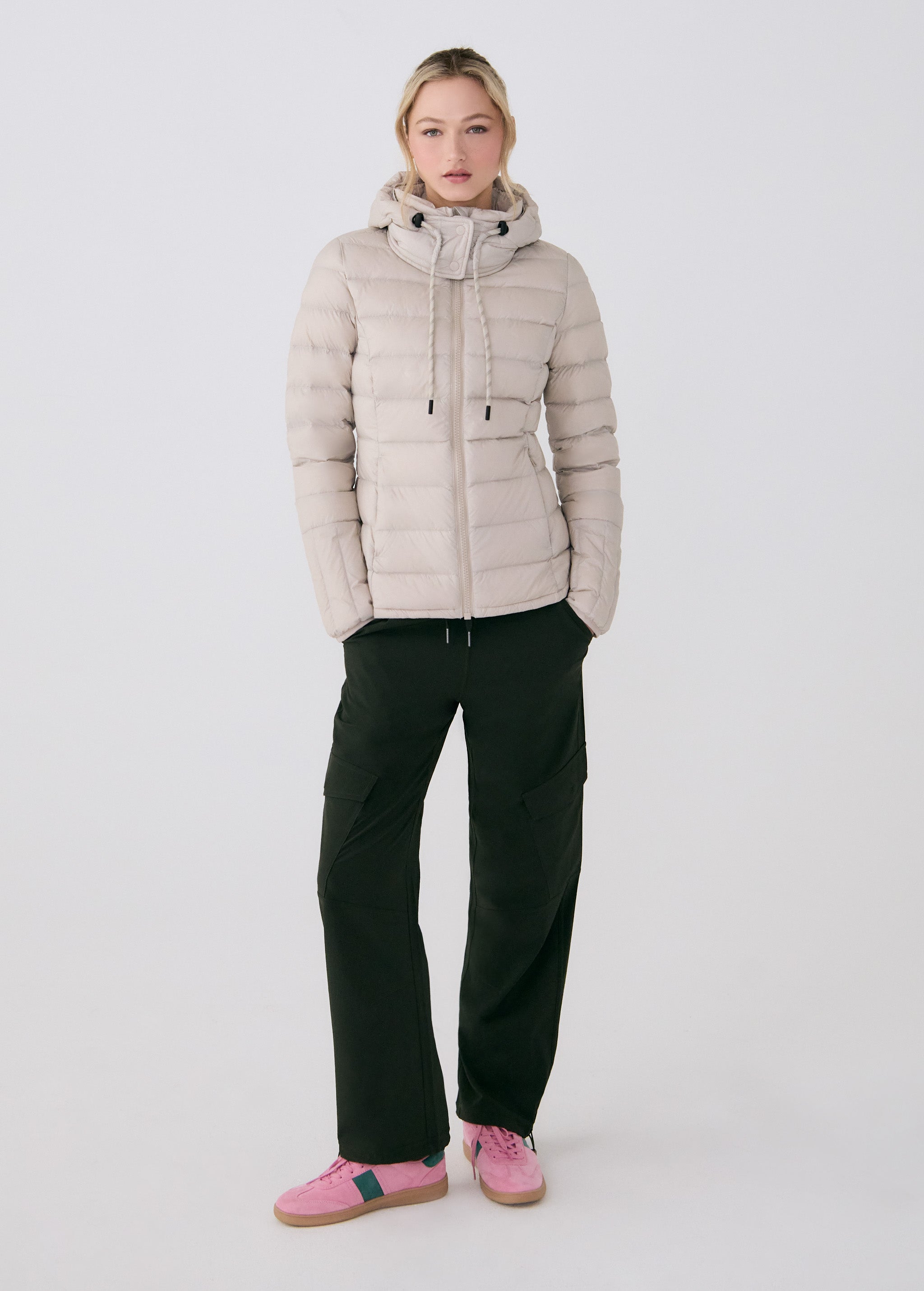 Lolë Emeline Down Jacket in Abalone pale greige