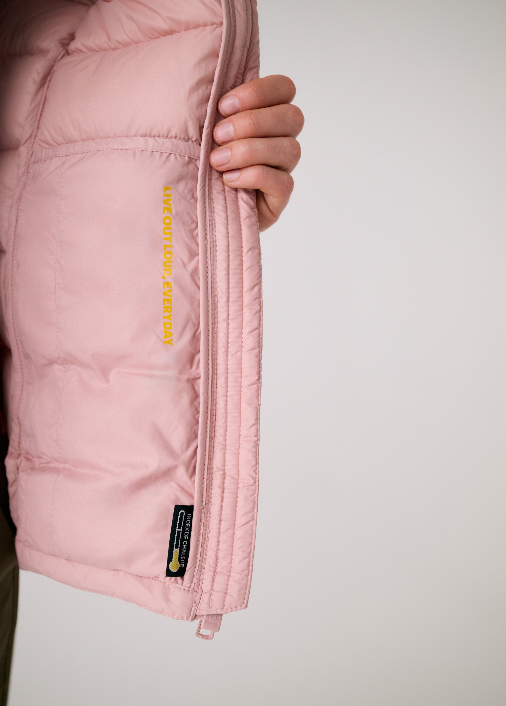 Lolë Emeline Down Jacket in Ballerina blush pink