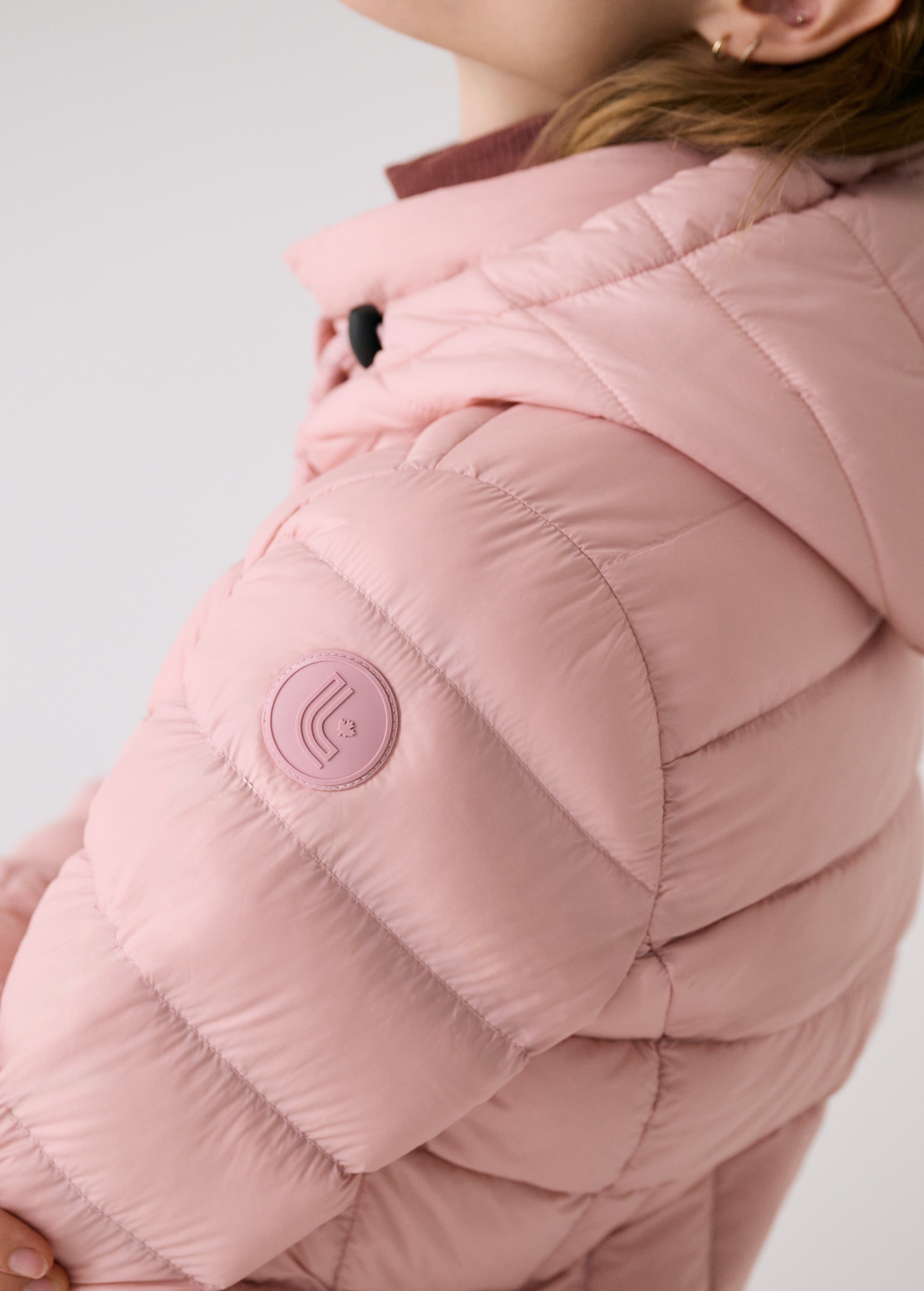 Lolë Emeline Down Jacket in Ballerina blush pink