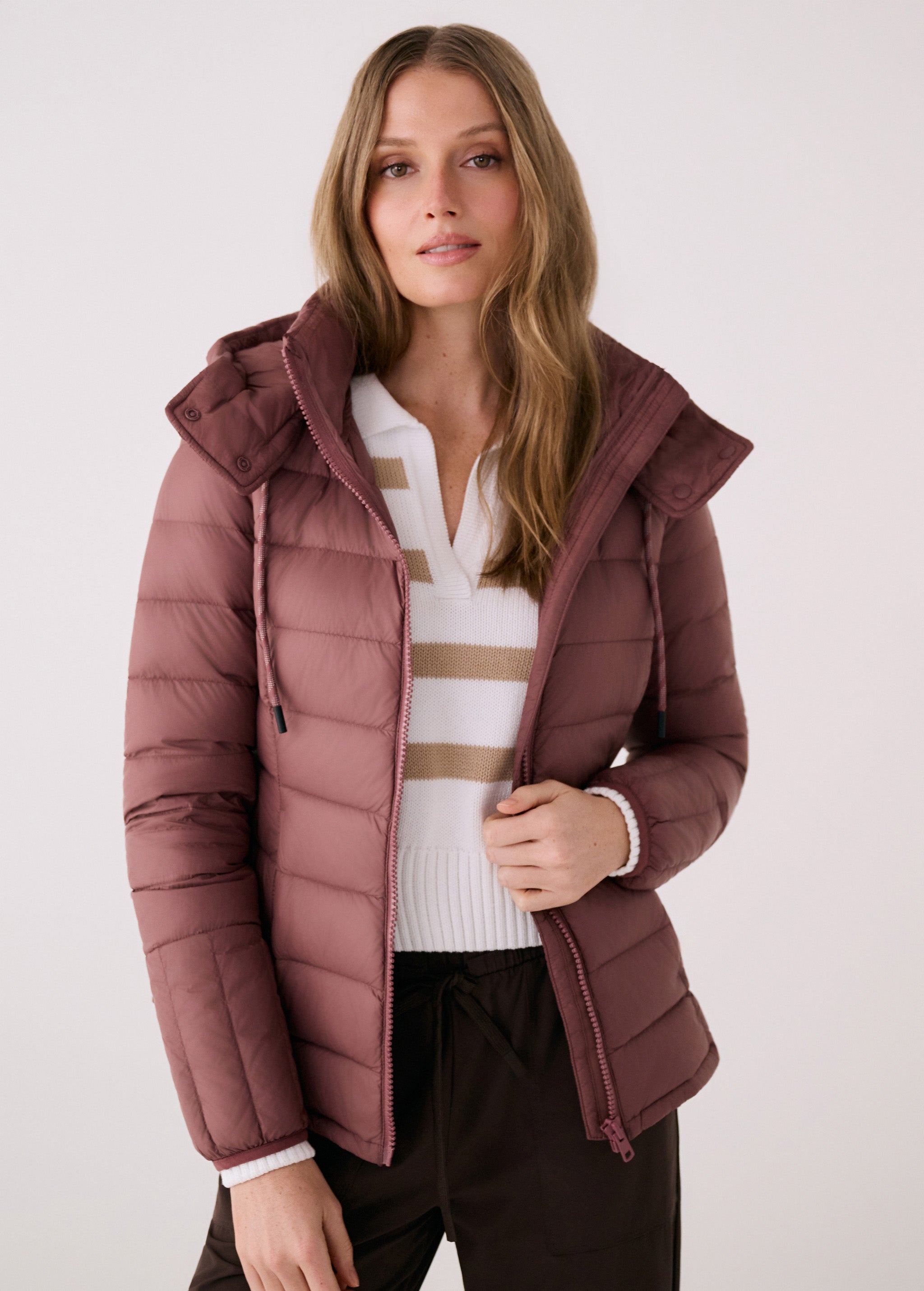 Lolë Emeline Down Jacket in Mauveberry dusty rose