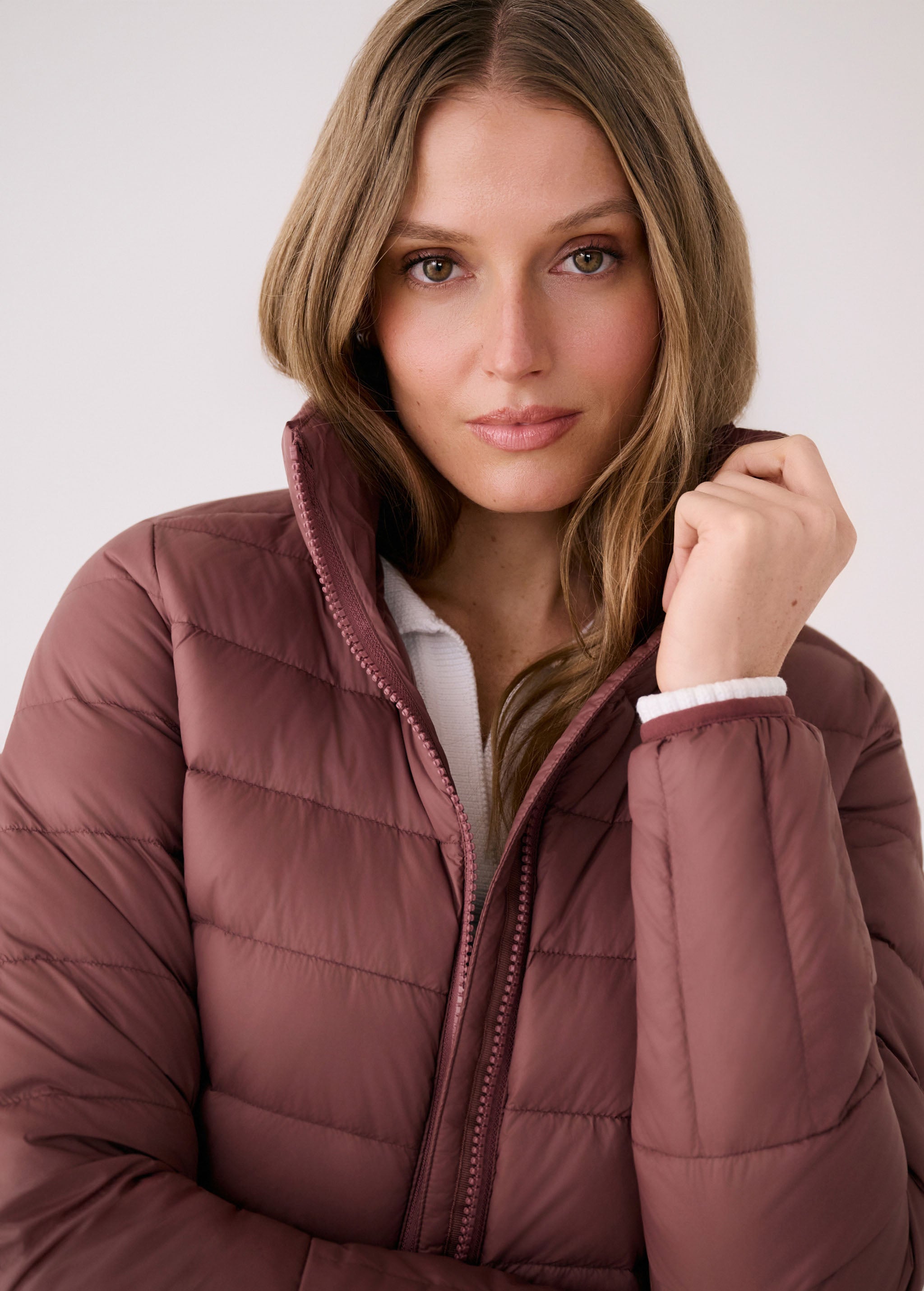 Lolë Emeline Down Jacket in Mauveberry dusty rose