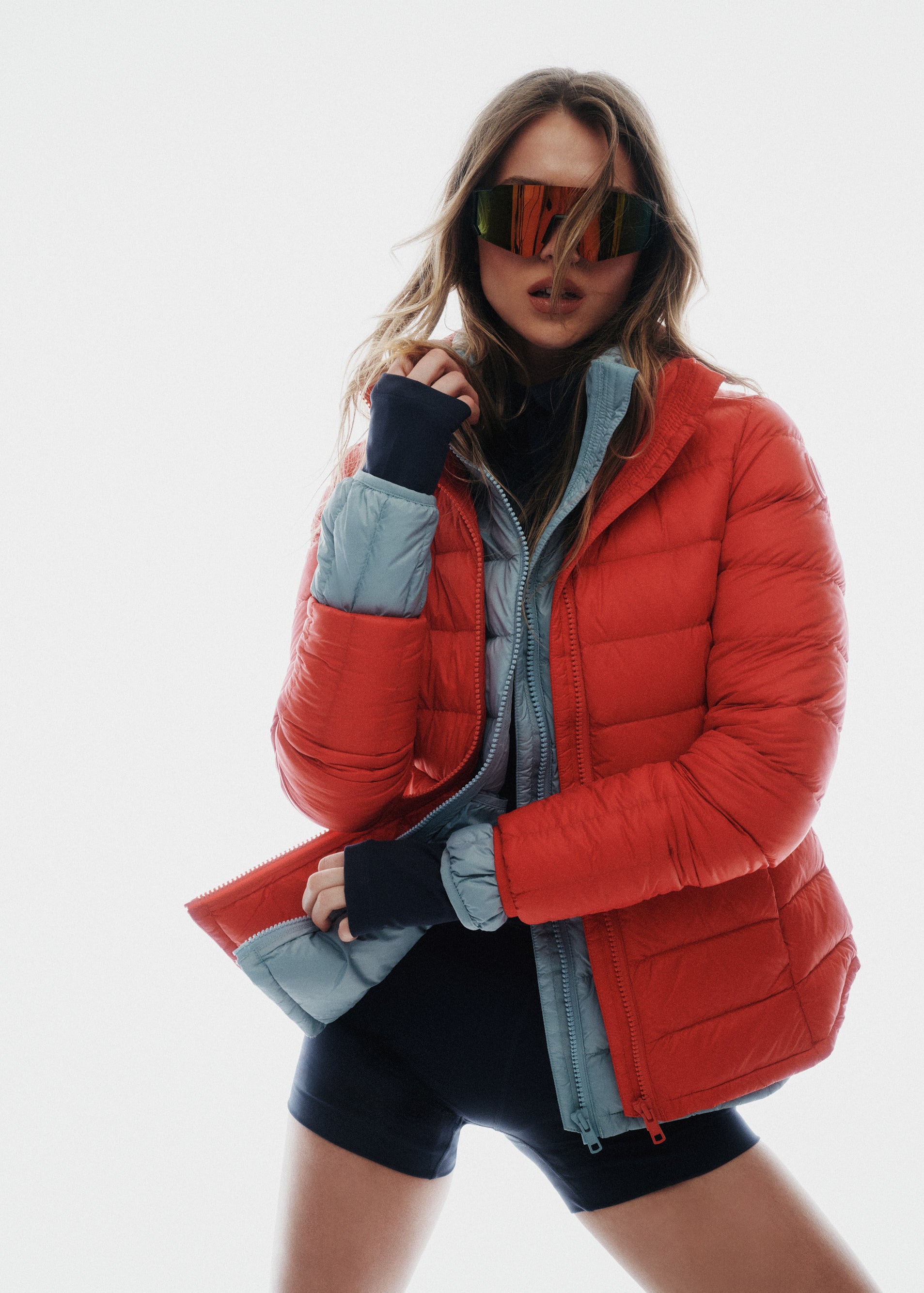 Lolë Emeline Down Jacket in Poppy red
