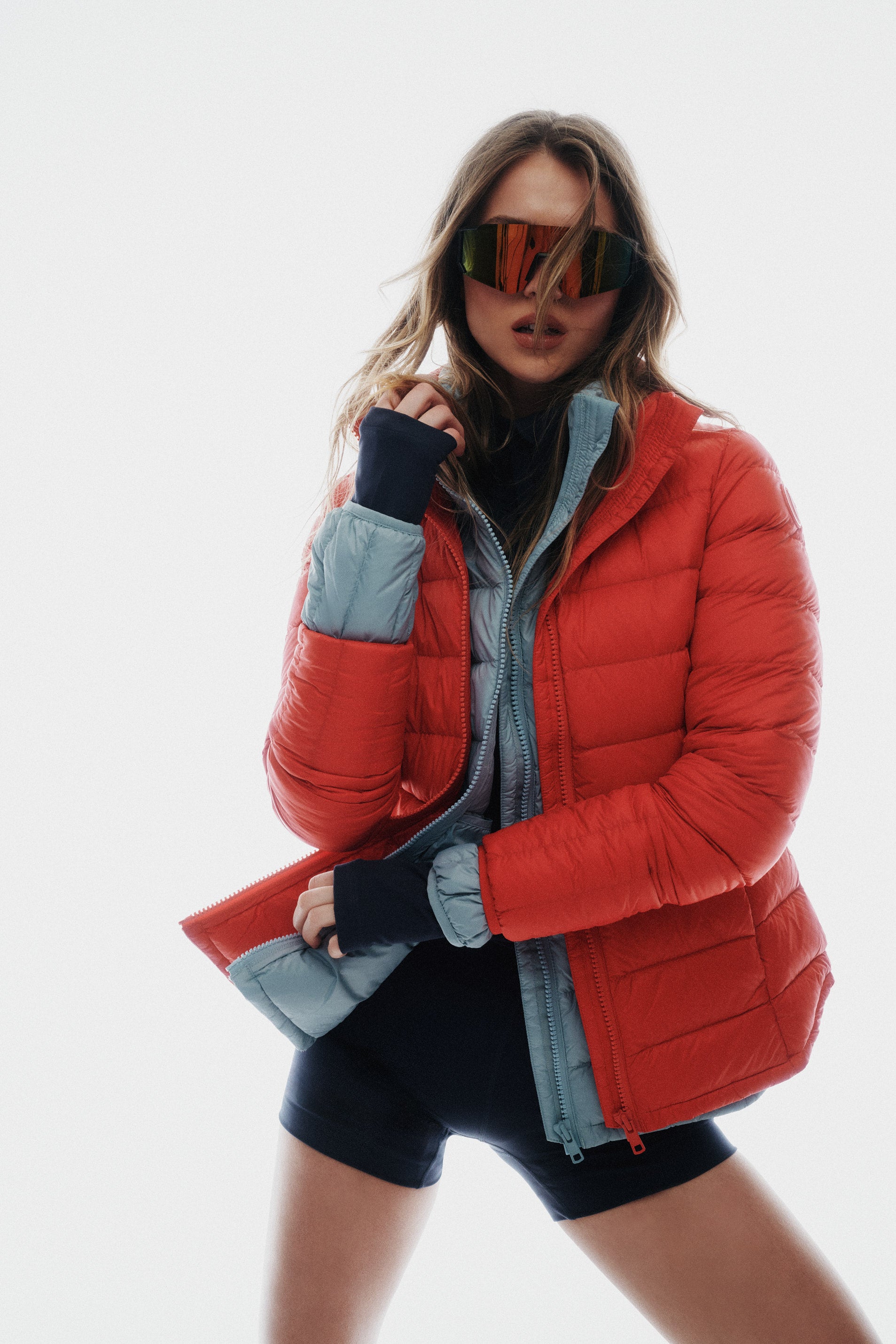 Lolë Emeline Down Jacket in Poppy red