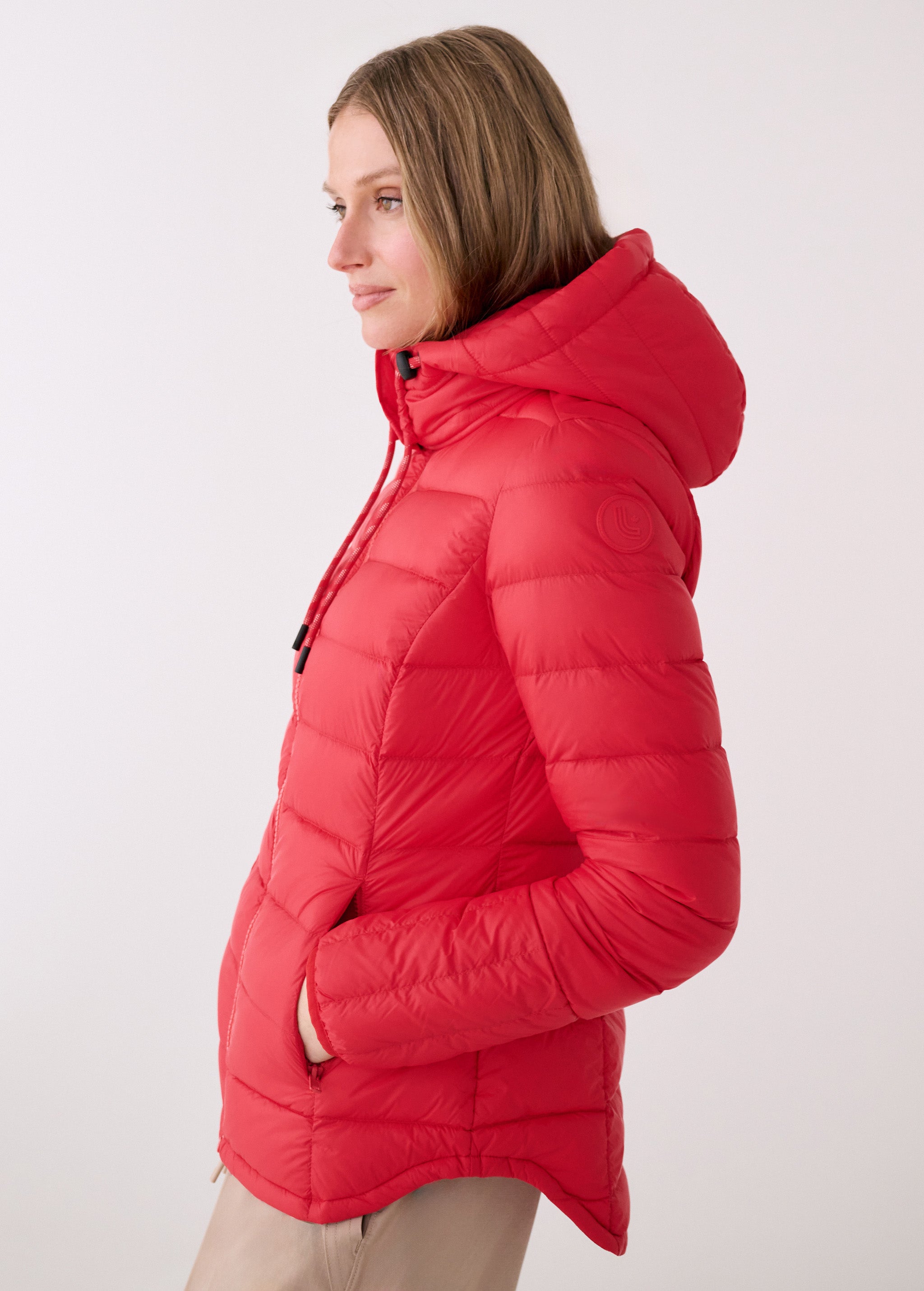 Lolë Emeline Down Jacket in Poppy red