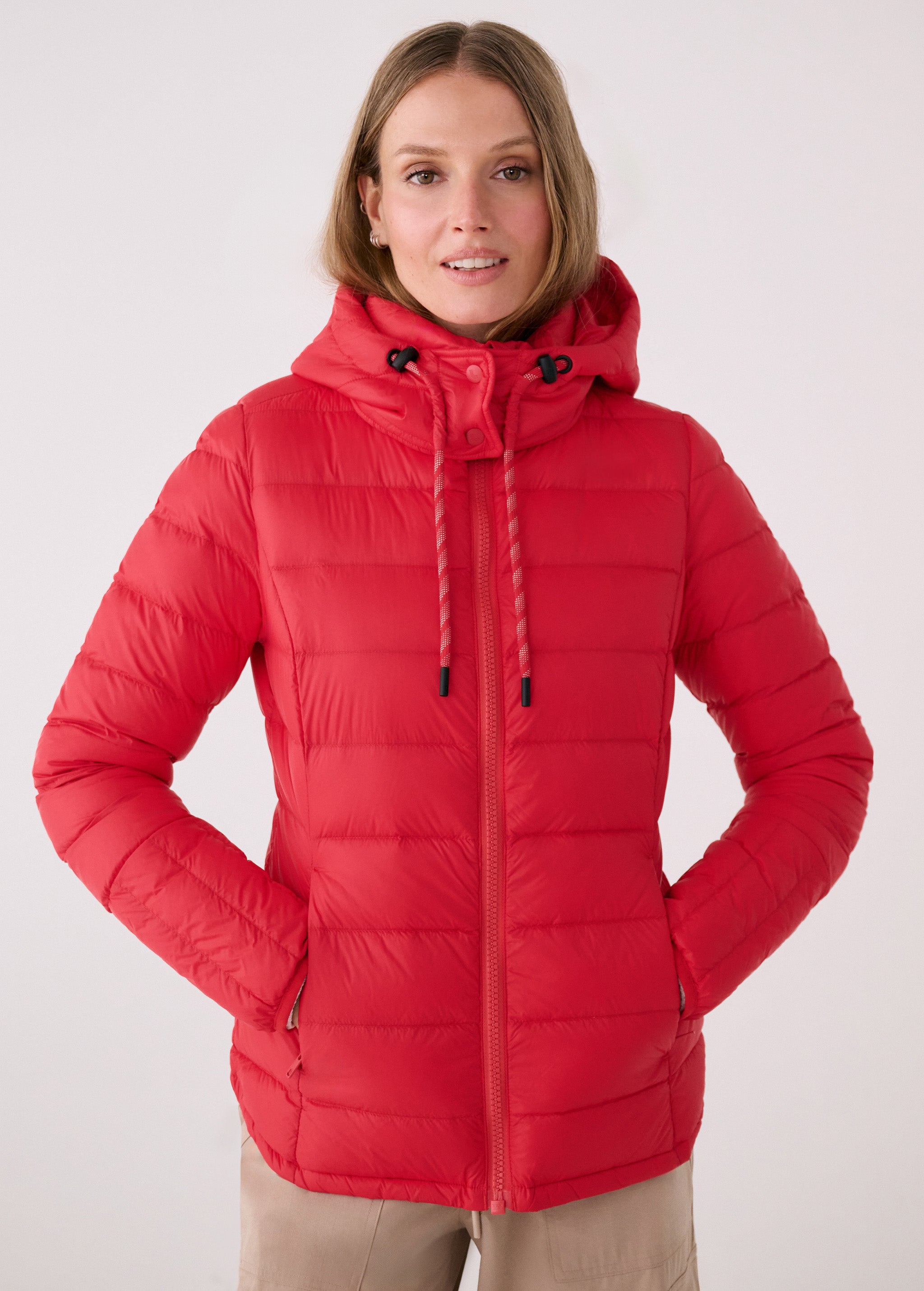 Lolë Emeline Down Jacket in Poppy red