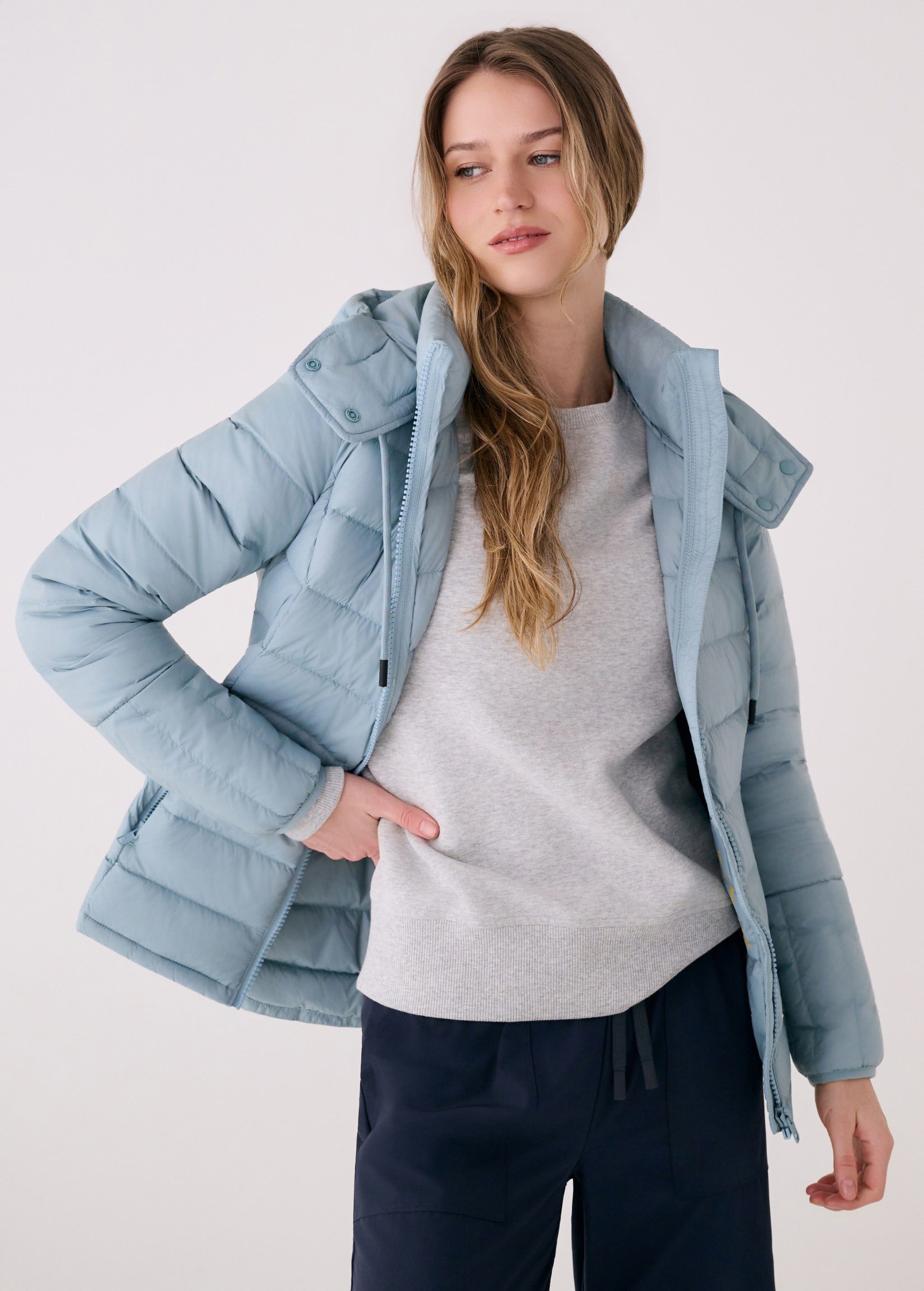 Lolë Emeline Down Jacket in Aquarius light blue