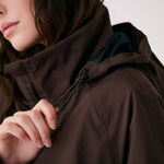 Lolë Alizé Trench Coat in Java dark brown — fit note: Cut with a relaxed fit for comfortable layering