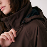 Lolë Alizé Trench Coat in Java dark brown — fit note: Cut with a relaxed fit for comfortable layering
