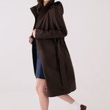 Lolë Alizé Trench Coat in Java dark brown — fit note: Cut with a relaxed fit for comfortable layering