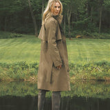 Lolë Alizé Trench Coat in Mocha olive brown — fit note: Cut with a relaxed fit for comfortable layering