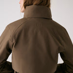 Lolë Alizé Trench Coat in Mocha olive brown — fit note: Cut with a relaxed fit for comfortable layering