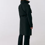 Lolë Alizé Trench Coat in black — fit note: Cut with a relaxed fit for comfortable layering