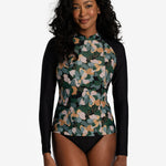 Lolë Seychelles Rashguard in blue — this fitted long-sleeve top gives you lightweight sun protection