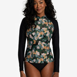 Lolë Seychelles Rashguard in blue — this fitted long-sleeve top gives you lightweight sun protection
