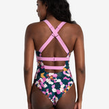 Lolë Playa One-Piece Swimsuit in navy floral print