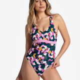 Lolë Playa One-Piece Swimsuit in navy floral print