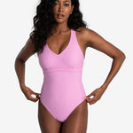 Lolë Playa One-Piece Swimsuit in Crocus pink
