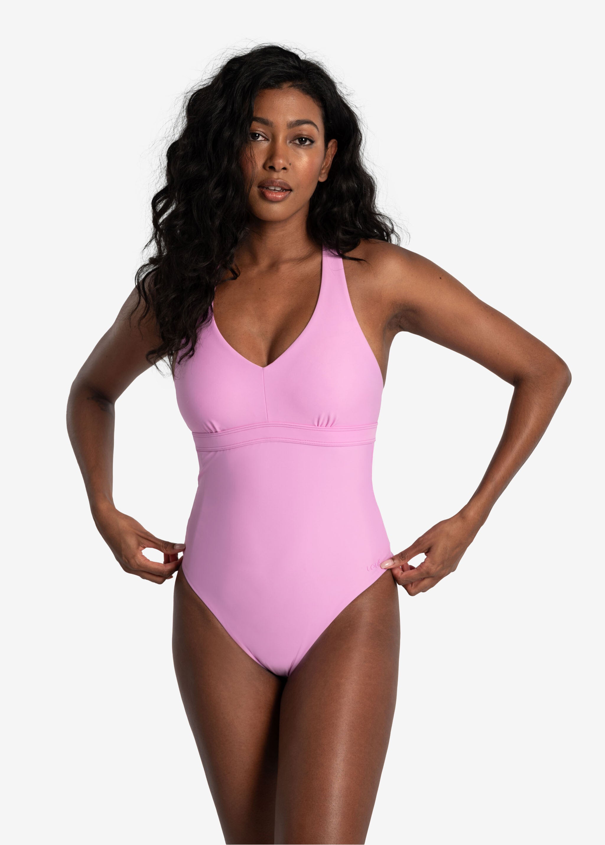Lolë Playa One-Piece Swimsuit in Crocus pink