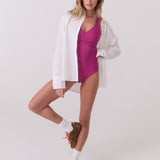 Lolë Playa One-Piece Swimsuit in magenta