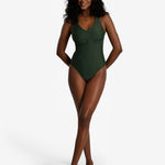 Lolë Playa One-Piece Swimsuit in Kombu olive green