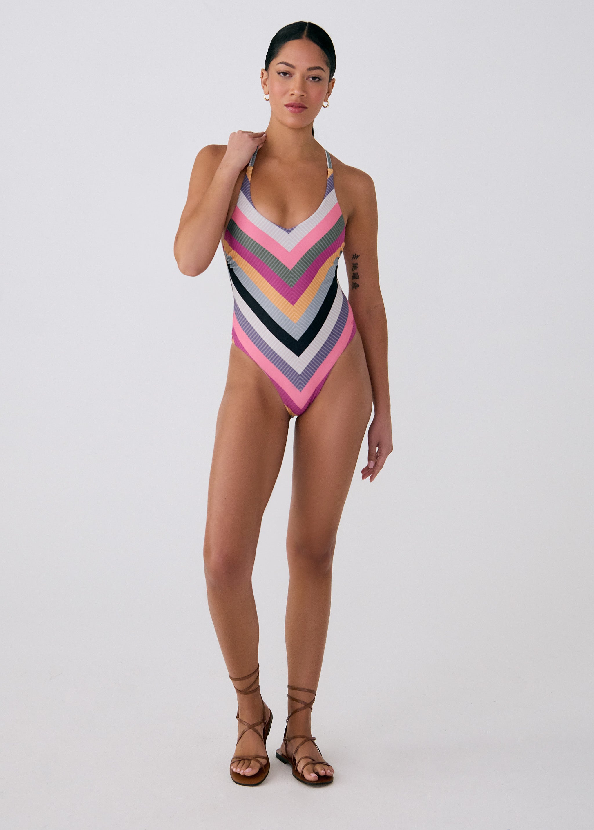 Lolë Eclipse One Piece in multicolour chevron