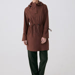 Lolë Piper Oversized Rain Jacket in Sienna brown — for a more streamlined fit, consider sizing down