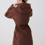 Lolë Piper Oversized Rain Jacket in Sienna brown — for a more streamlined fit, consider sizing down