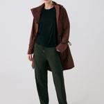 Lolë Piper Oversized Rain Jacket in Sienna brown — for a more streamlined fit, consider sizing down