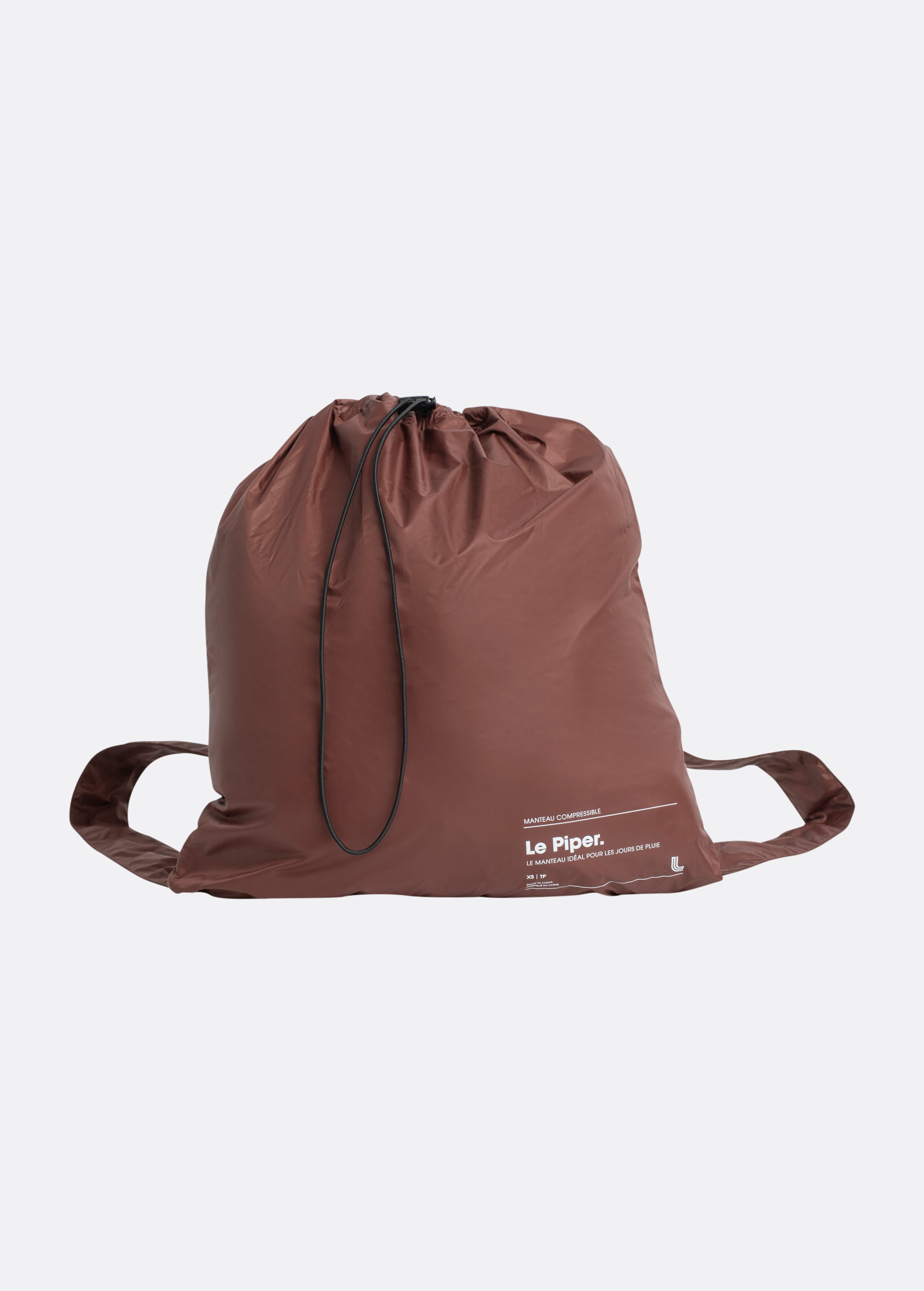 Lolë Piper Oversized Rain Jacket in Sienna brown — for a more streamlined fit, consider sizing down