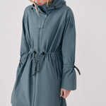Lolë Piper Oversized Rain Jacket in Ash slate blue — for a more streamlined fit, consider sizing down