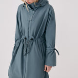 Lolë Piper Oversized Rain Jacket in Ash slate blue — for a more streamlined fit, consider sizing down
