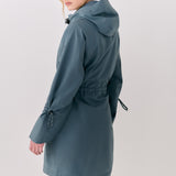 Lolë Piper Oversized Rain Jacket in Ash slate blue — for a more streamlined fit, consider sizing down
