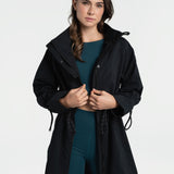 Lolë Piper Oversized Rain Jacket in black — for a more streamlined fit, consider sizing down