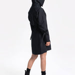Lolë Piper Oversized Rain Jacket in black — for a more streamlined fit, consider sizing down
